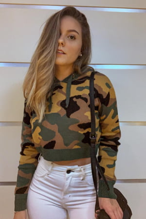 Cropped Tricot Militar